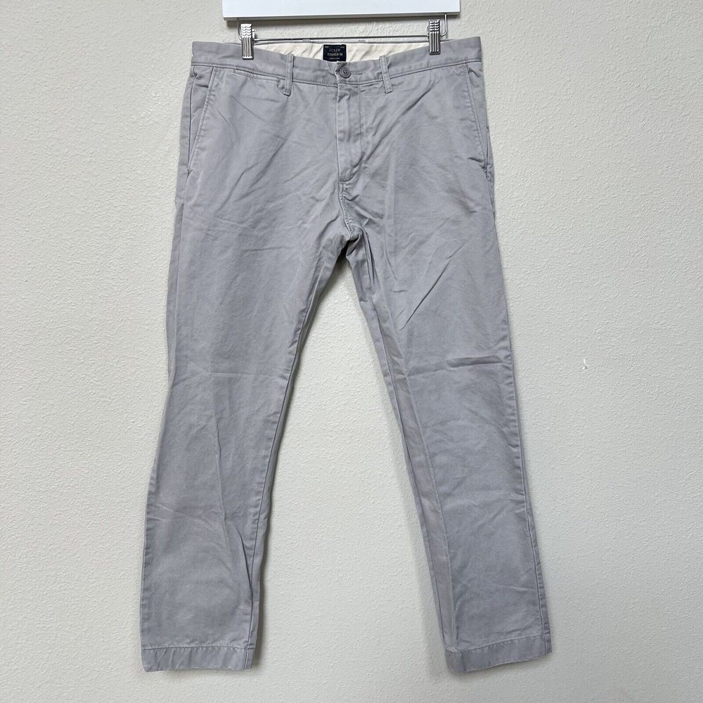 J Crew Pants Men's 34x30 Gray Broken In 484 Chino Slacks Casual Flat Front